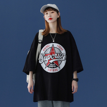 European and American retro T-shirts womens Chains Chaonets red short sleeves design Small crowdblouses middle sleeves Korean version loose half-sleeve body