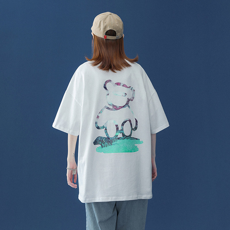 Tide brand T-shirt women's short-sleeved ins trendy design sense niche top net red white bottoming half-sleeve T-shirt 2021 new