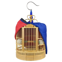 Sichuan cage thrush cage Chengdu high-grade Sichuan paste green full set of authentic Sichuan cage handmade bamboo thrush bird cage