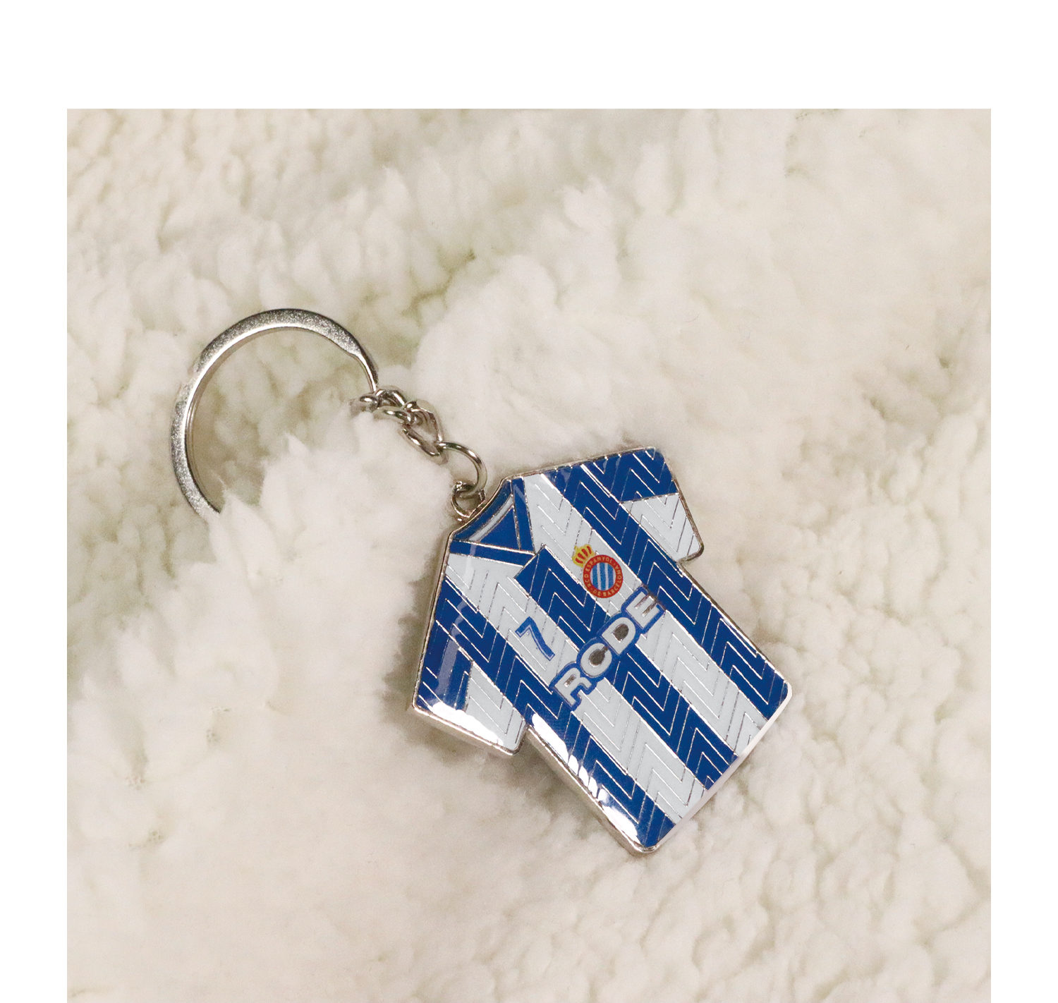 RCD Espanyol Football Jersey Pendant Keychain