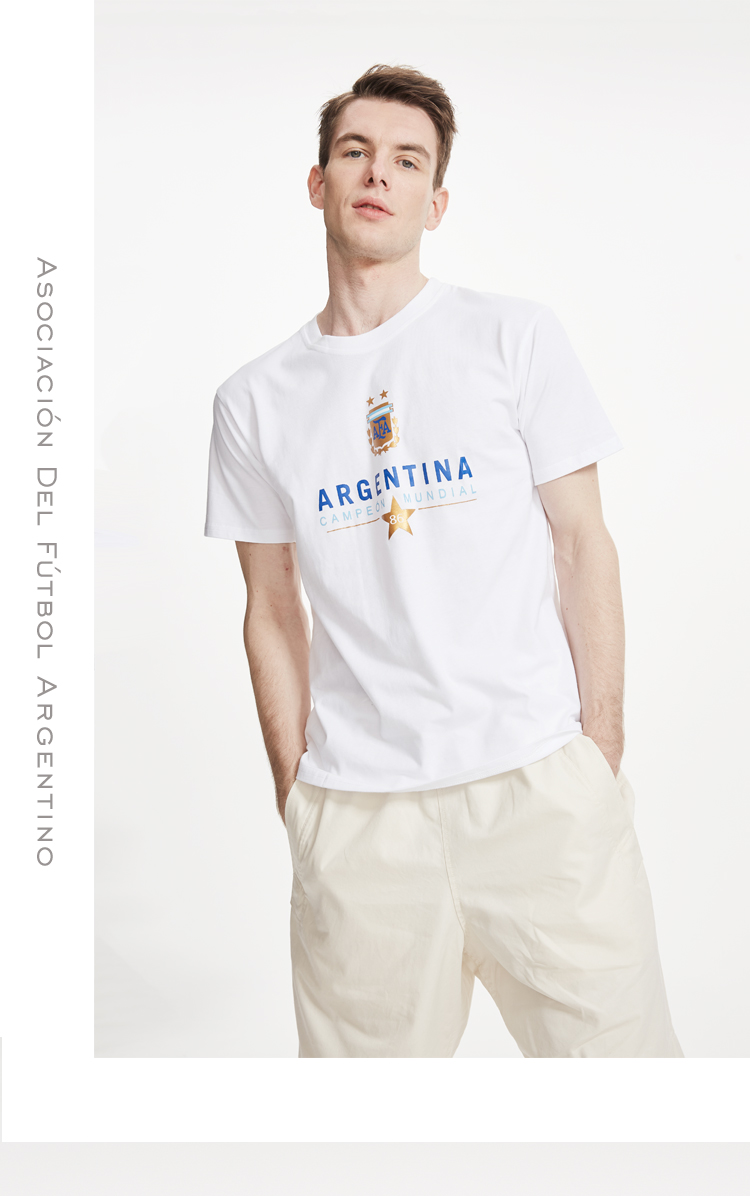 Argentina National Team Official Classic Emblem Unisex Cotton T-shirt