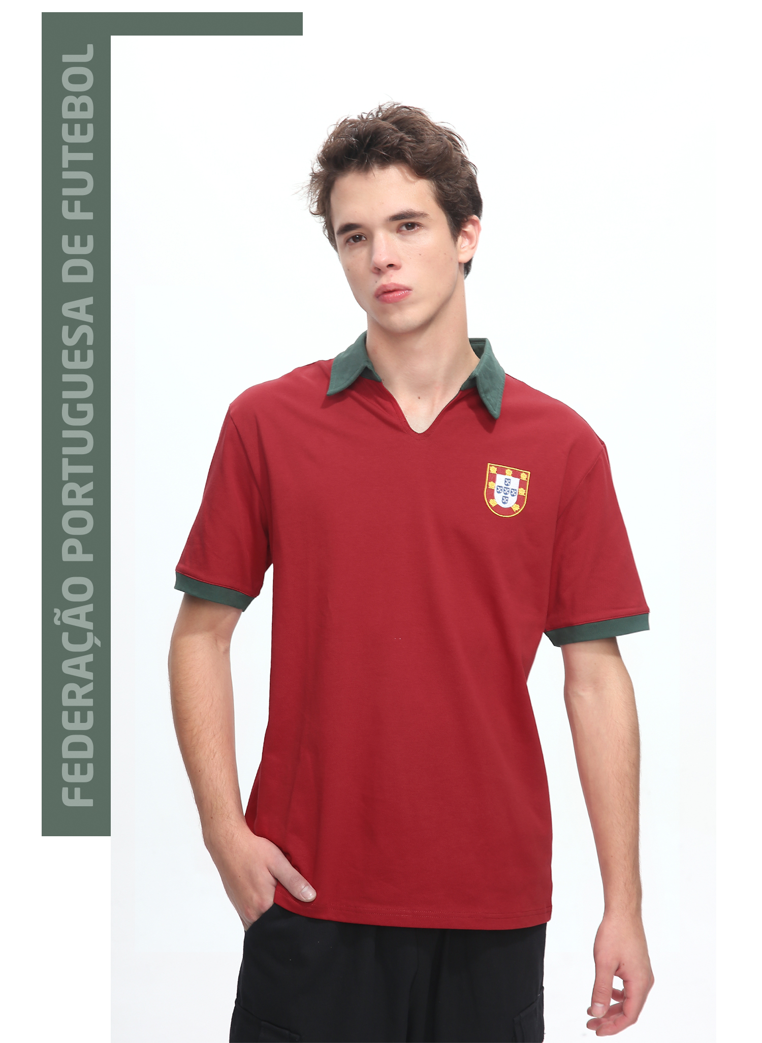 Portugal National Team Official Classic Jersey Polo Short Sleeve T-shirt