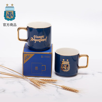 Argentine National team official merchandise gilt mug ceramic coffee milk tea cup Messi football fans