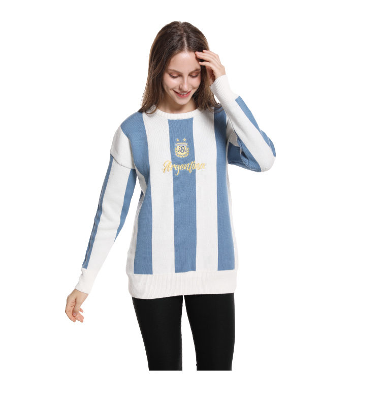 Argentina National Team Striped Thick Sweater