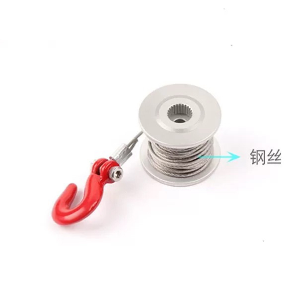 1:10 Scale Simulation Climbing Electric 25t Steering Gear Winch Wheel Front-Mounted Steering Gear Winch Gear Trx4 W002 1:10 Scale Simulation Climbing Electric 25t Steering Gear Winch Wheel Front-Mounted Steering Gear Winch Gear Trx4 W002