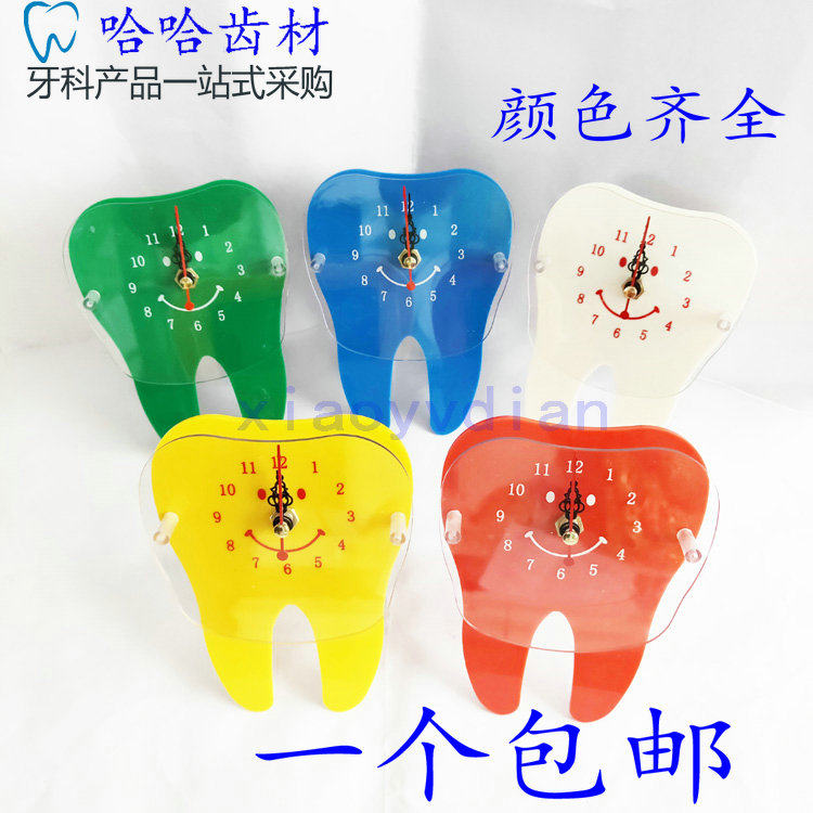 Dental Tooth Type Watch Clinic Ornament Small Timepiece Tabletop Tooth Shaped Clock Swing Piece Standing Tooth-shaped Clock-Taobao