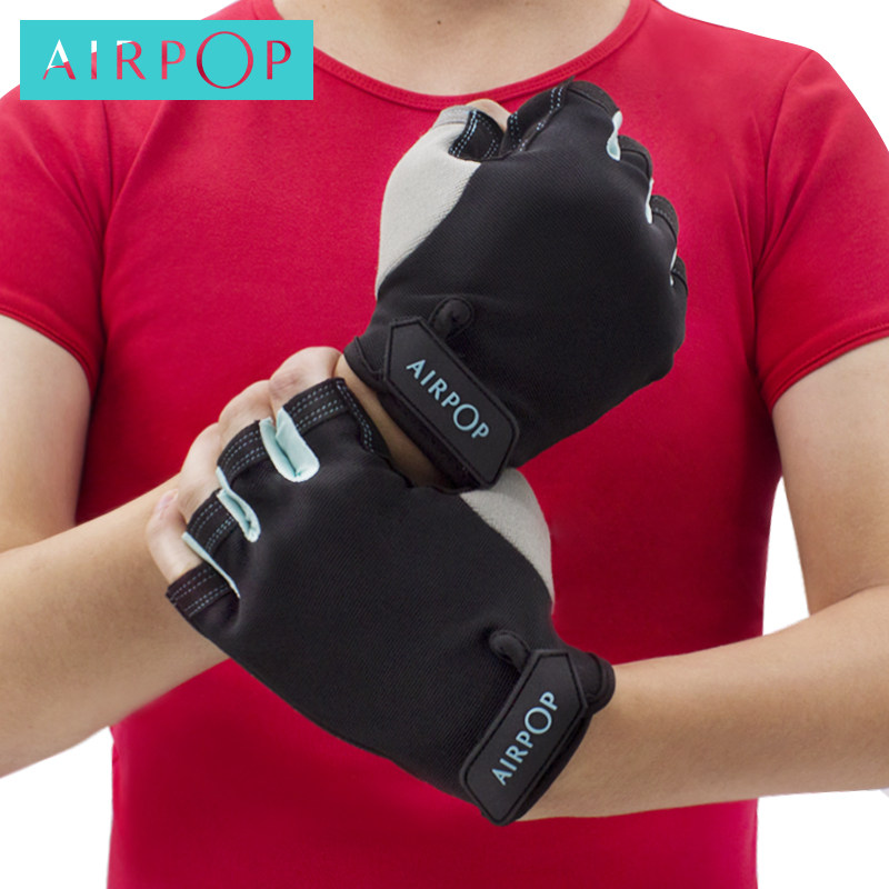 AIRPOP non-slip sports gloves men's fitness riding anti-cocoon half-finger professional pull-up training summer