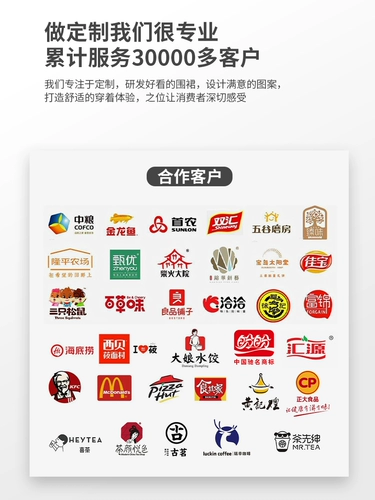 Фартук, кофейный водонепроницаемый чай с молоком для работы, делается под заказ, с печатью вашего логотипа