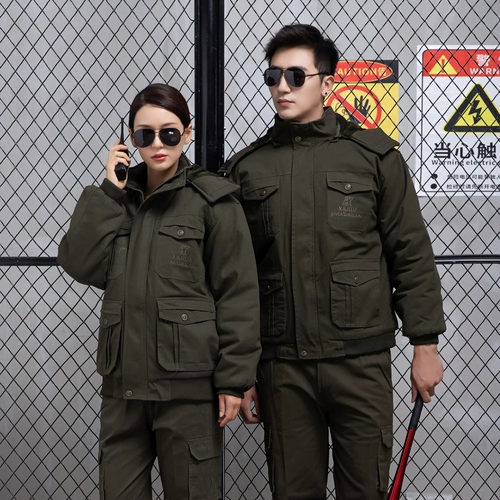 Хлопковая рабочая униформа, утепленный лонгслив, износостойкая камуфляжная куртка, защита от ожогов