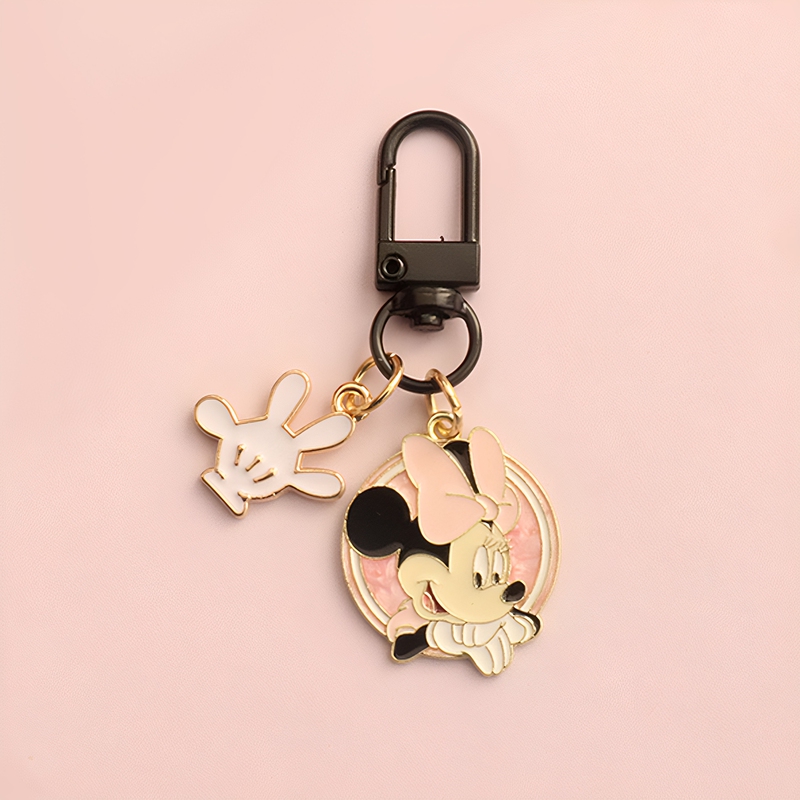 Mickey Mouse Minnie Mickey Keychain Key Ring Cartoon Pendant Earphone Car Key Accessory Couple Style