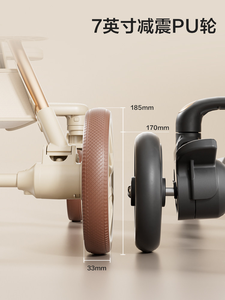 Baby Stroller, a Great Tool for Walking with Children, Lightweight, One-Button Folding, High-View, Reversible, Can Sit or Lie down