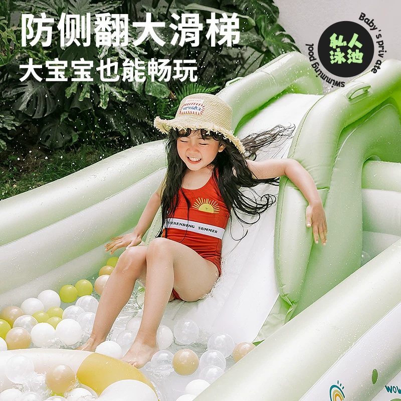 Inflatable swimming pool, increased thickness