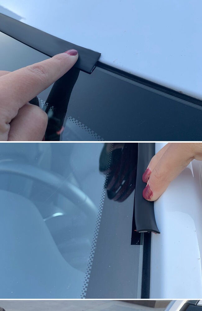 Car Windshield Seal Strip, Car Window Sunroof Rear Door Rubber Strip, Roof Gap Waterproof and Dustproof T-Shaped Strip