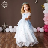 Наряд маленькой принцессы, вечернее платье, юбка на девочку, костюм, в западном стиле, детский подиумный костюм