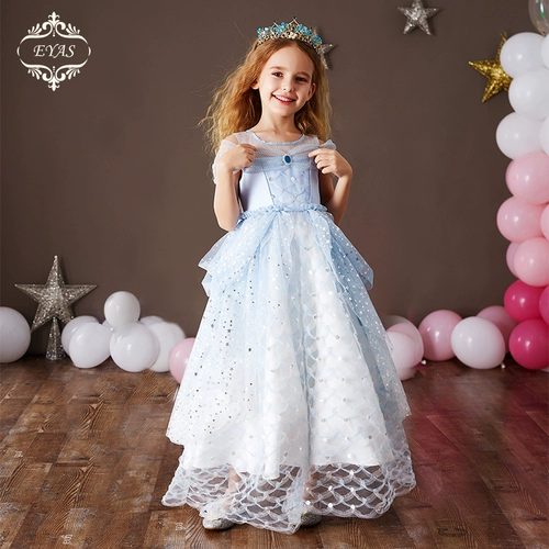 Наряд маленькой принцессы, вечернее платье, юбка на девочку, костюм, в западном стиле, детский подиумный костюм