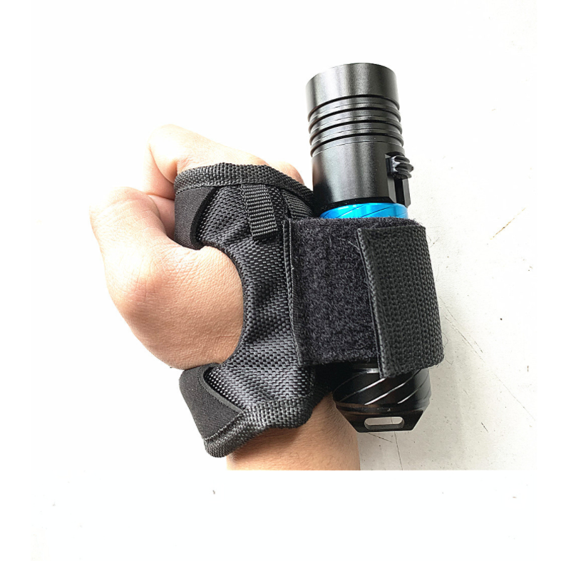Diving special flashlight cover outdoor glare flashlight fixed arm cloth cover catching fish riding mountaineering gloves device
