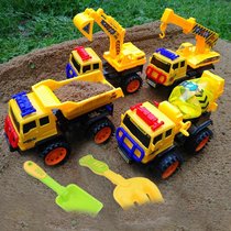 Childrens engineering car Excavator mixer dump truck Sliding beach set toy
