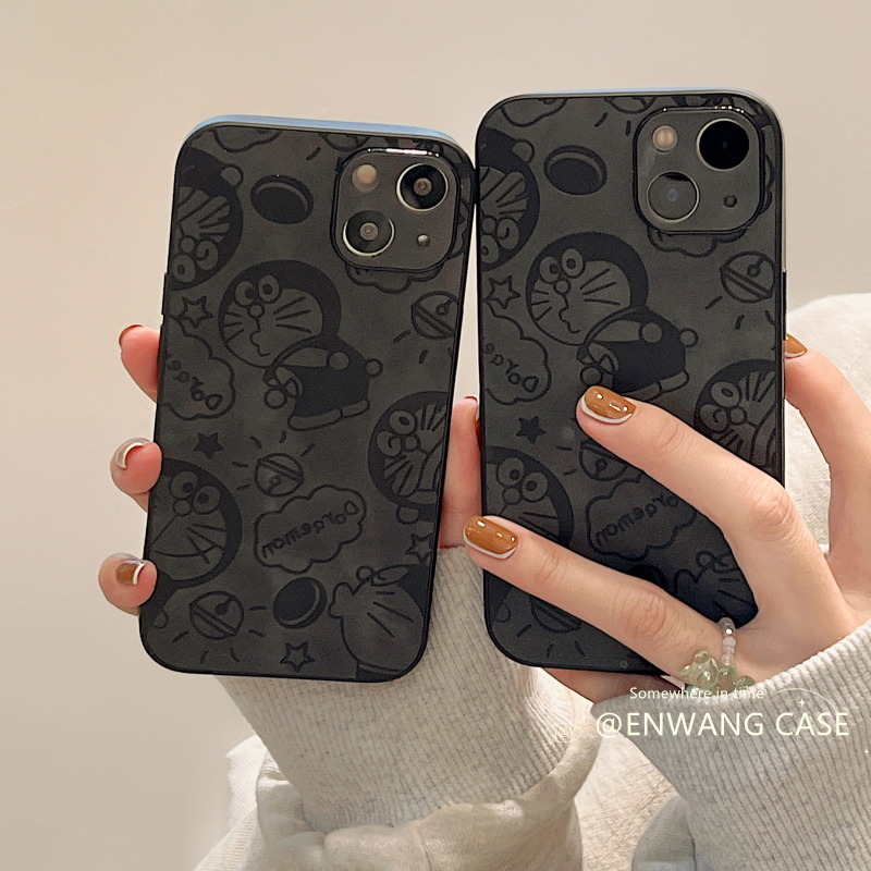 Nwang retro printed pressure resistant to dirty cortical blue Fat son Apple 11 12iphone13promax mobile phone protective shell creative xsxr new 8p 7plus lovers 1