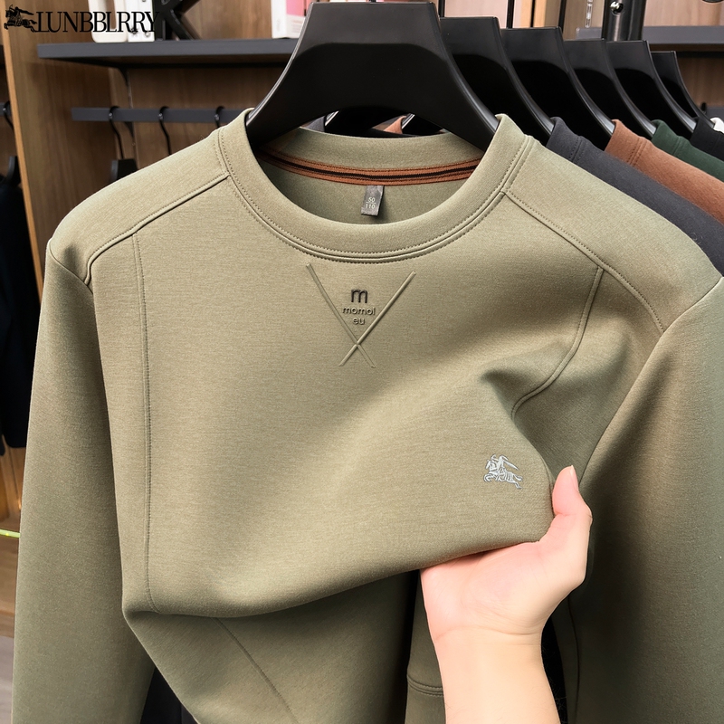 Luxury British Burberry Men's Round-Neck Sweatshirt 2026 New Autumn Men's Long-Sleeve Base Shirt Top Luxury British Burberry Men's Round-Neck Sweatshirt 2026 New Autumn Men's Long-Sleeve Base Shirt Top