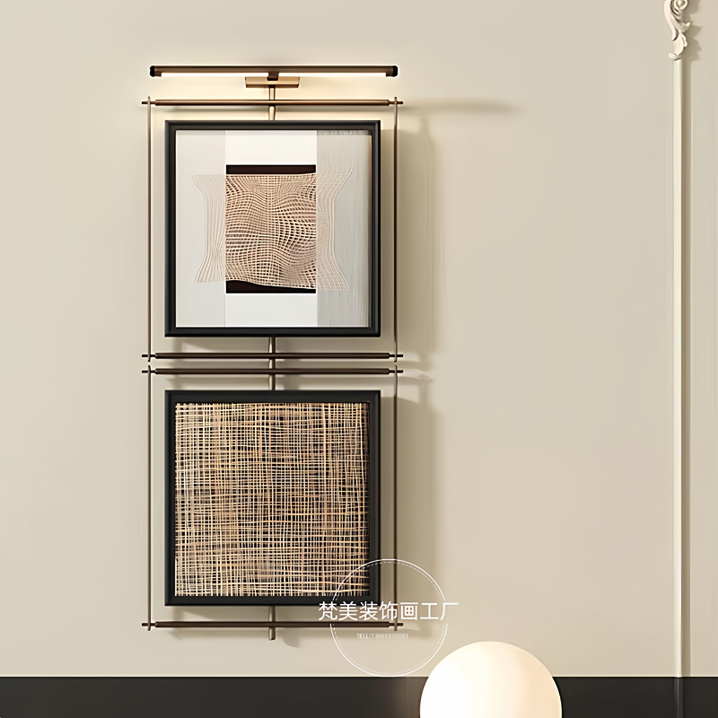 Medieval-Style High-End Decorative Painting with Metal Frame and Light, Illuminated Wall Art for Hotels, French-Style Ambiance, Hanging Rod Painting Wall Lamp Medieval-Style High-End Decorative Painting with Metal Frame and Light, Illuminated Wall Art for Hotels, French-Style Ambiance, Hanging Rod Painting Wall Lamp