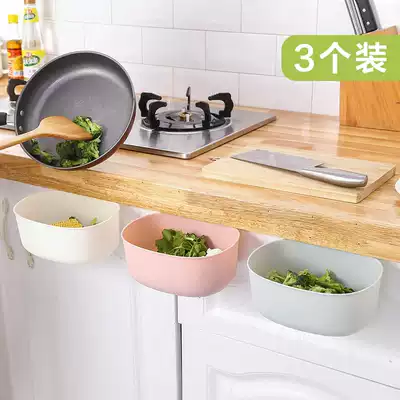 Kitchen trash can integral cabinet door hanging hanging wall hanging integral cabinet door can be hung small lidless trash can household