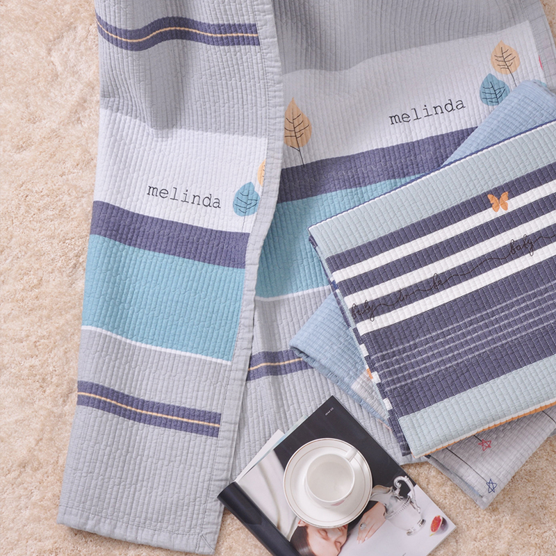 South Korea imported cotton bed cover single-piece student dormitory quilted dense road washed four seasons sand washed cotton sheets