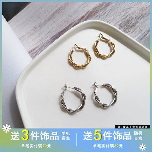 Креативные дизайнерские модные серьги с косичкой, серебро 925 пробы, европейский стиль, популярно в интернете