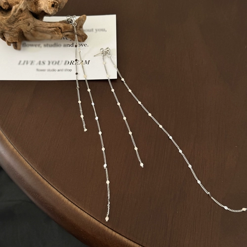 觅韩 Длинные модные серьги, серебро 925 пробы, 2024 года, яркий броский стиль, изысканный стиль