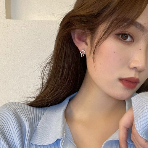 Серебряная игла, маленькие модные серьги, серебро 925 пробы, простой и элегантный дизайн