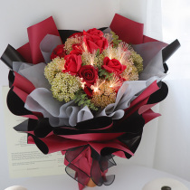 Starlight lamp full of stars LED creative flash floral gift Decorative Warm Light Bouquet Gift Box Diy Material Bag
