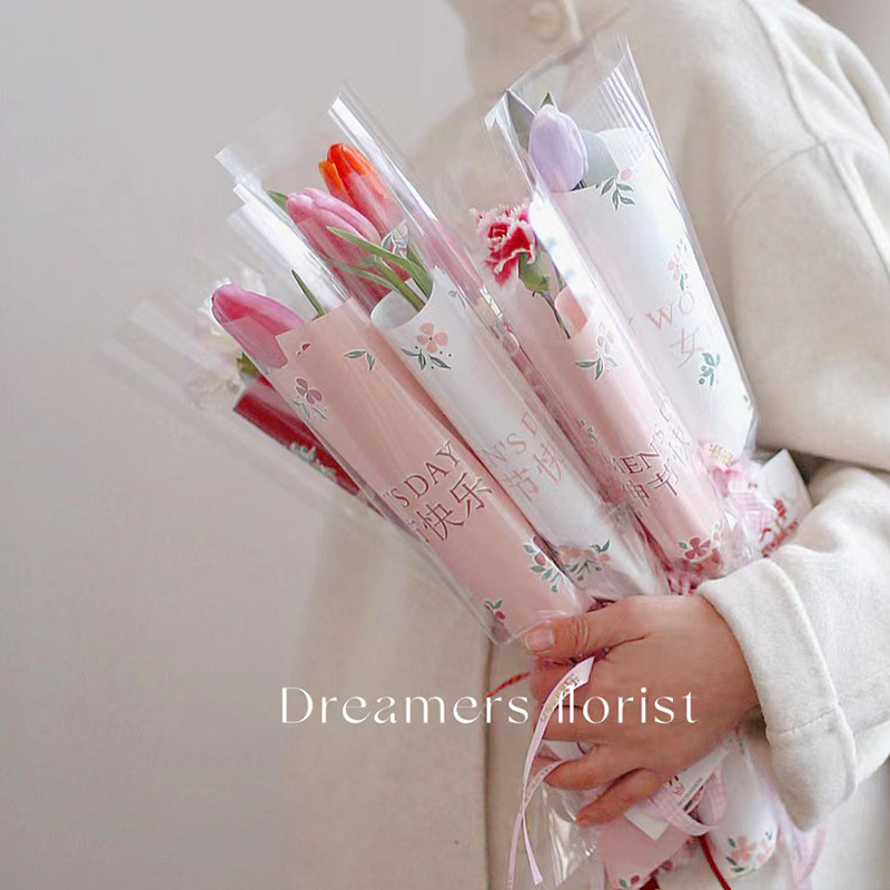 Mother's Day Cornell flower bouquet Thickened Waterproof Bag Flower Paper Flower Shop Gift Flowers Packaging Diy Material