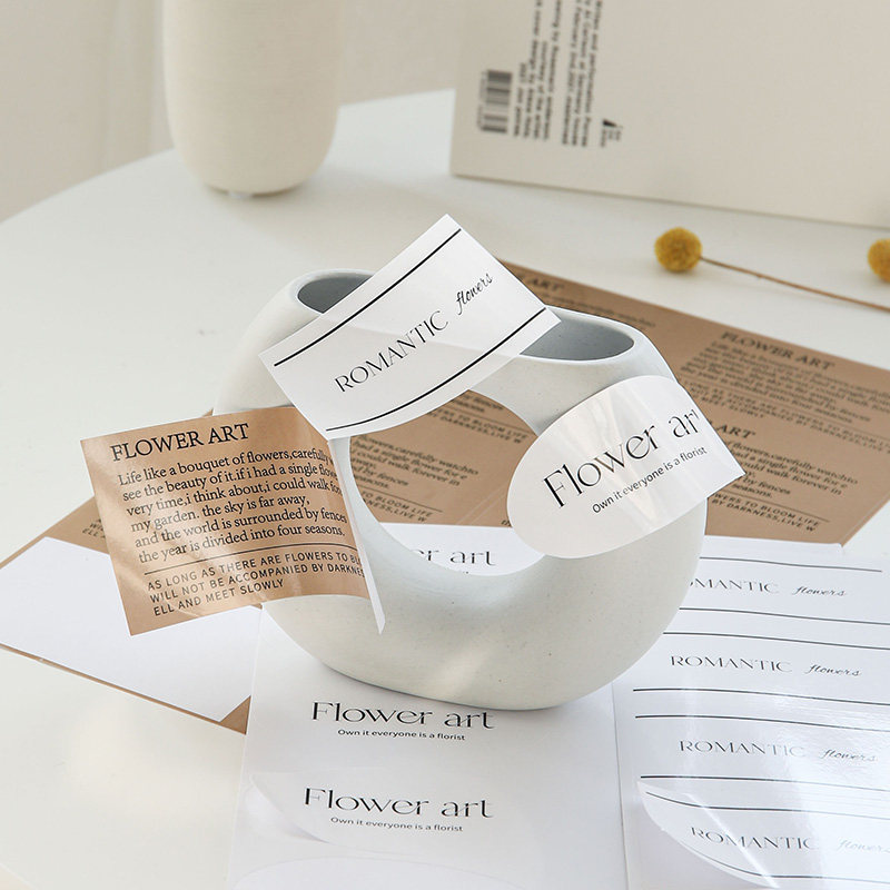 Net Red Flowers Bouquet Sticker Label Floral Bouquet Bouquet Flowers Baking Packaging Closure With Flowers Adhesive Sticker Deco-Taobao