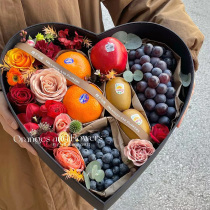 Transparent Goddess Festival Flower Box Heart-shaped Flowers Empty Box Large Number Round Love Hug Box Fruit Gift Packaging Box