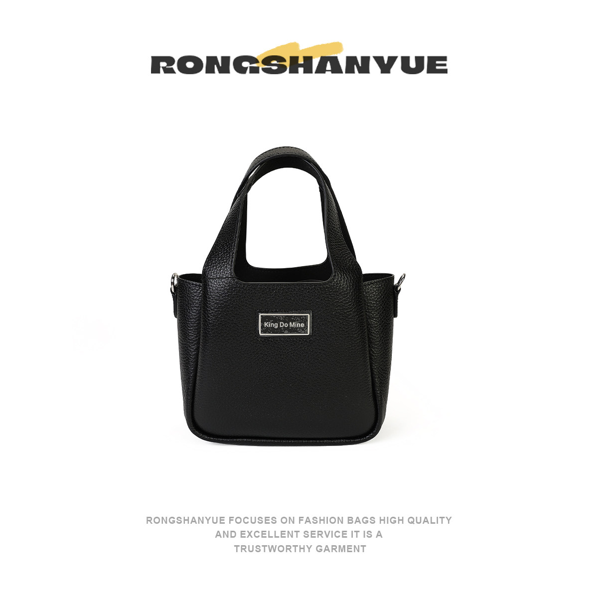 Rongshanyue fashionable and versatile cowhide handbag, casual, simple and high-end single-shoulder small bag for women D231