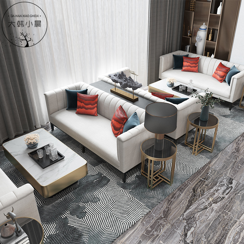 Building to discuss sofa combination of simple modern hotel lobby reception room card seat model room furniture customization