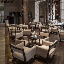 Sales office in talks with table and chairs Composition New Chinese style One table Four chairs modern light lavish hotel clubhouse reception sofa