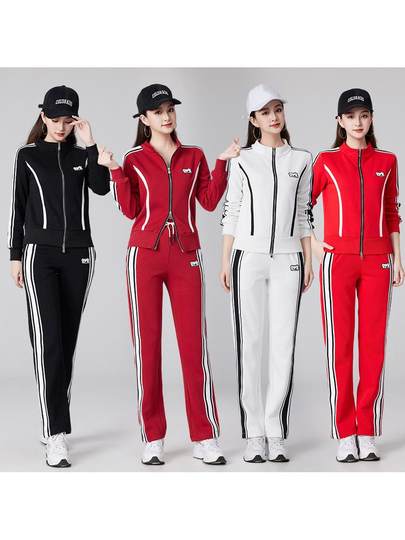 2025秋冬季广场舞服装新款套装健身跑步跳操运动休闲团体服女