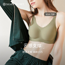 Silver Dimensional Secret Cloud Sensation Wave Flower Jelly Strips Soft Support Thin minimalist comfort for small breasts to gather unscarred underwear