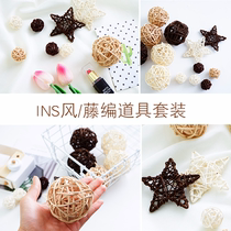 ins props take pictures Natural sepakchuk decoration Simple handmade background decoration ornaments Food life set shooting