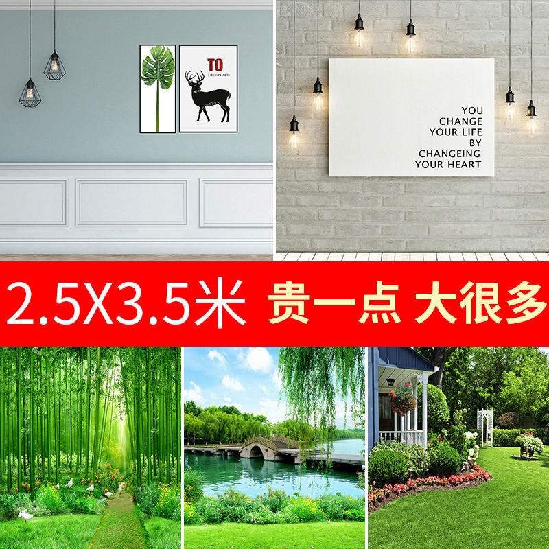 Live background cloth 3D stereo studio background wall Net red anchor photo hanging cloth Room decoration Rural outdoor landscape flowers Sea edge shaking high-grade wallpaper curtain