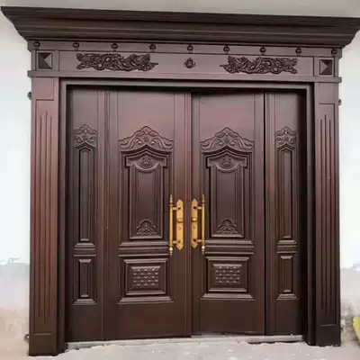 Villa door double door entrance door home country-zhen tong men rural self-built in four-zinc alloy door