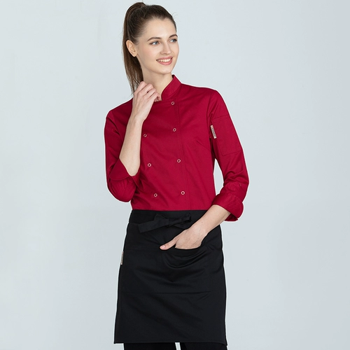 真耀 Фартук шеф -повара, ресторан ресторана в отеле, официант мужчина и женский фартук, адаптированный короткий фартук дома