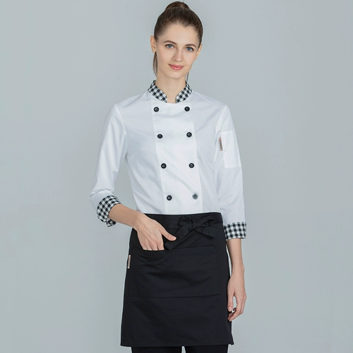 真耀 Фартук шеф -повара, ресторан ресторана в отеле, официант мужчина и женский фартук, адаптированный короткий фартук дома