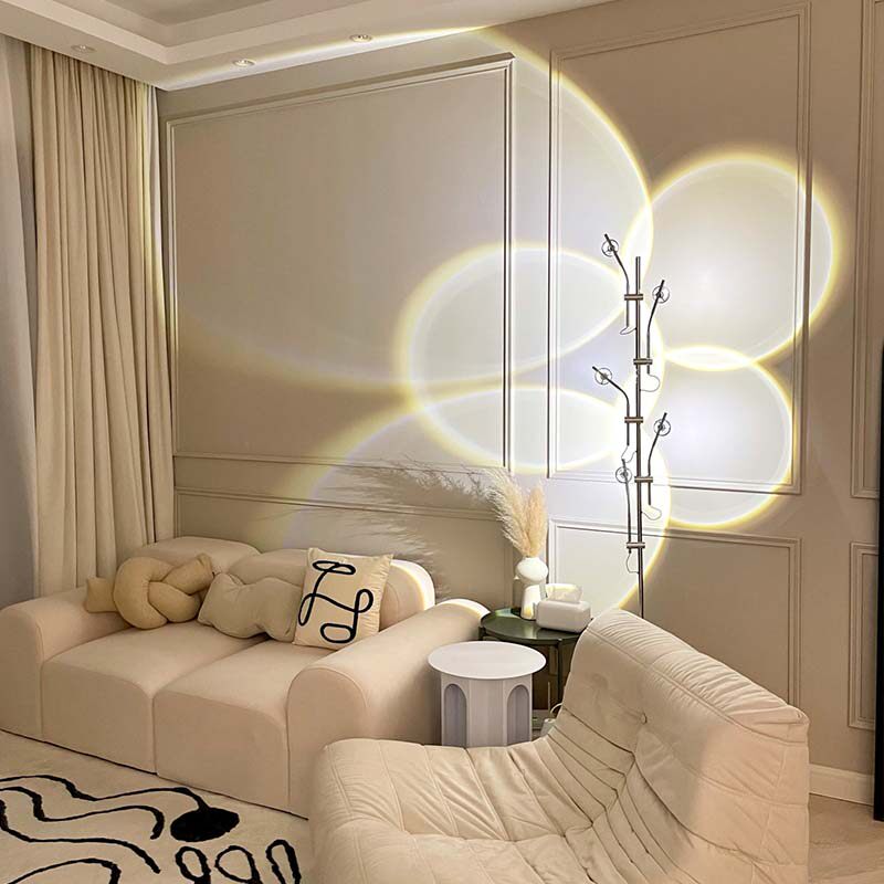 Lighting living room lighting shadow floor lamp designer light luxury atmosphere net red light and shadow lamp sunset bedroom table lamp