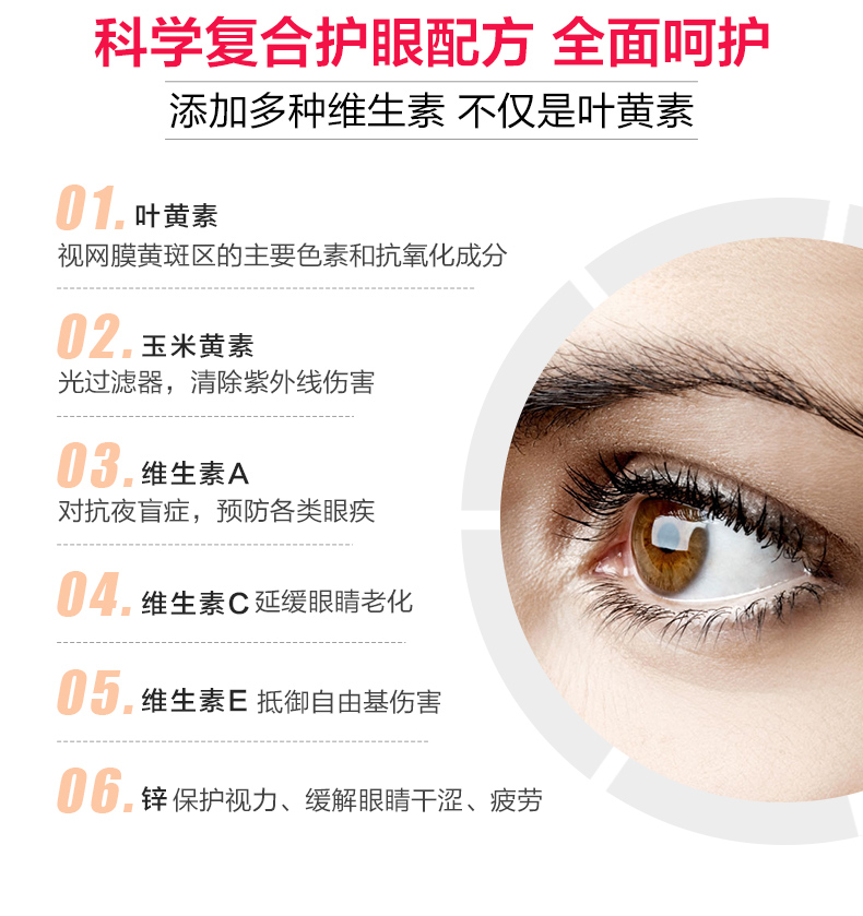 德国进口 双心 多维叶黄素护眼胶囊 30粒*4盒 图3