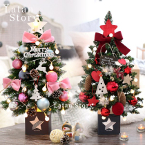 Christmas decorations Fabric Mini Christmas Tree desktop creative fabric Small mini tree window shopping mall props