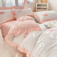 Хлопковая простыня для принцессы, хлопковый комплект, покрывало, пододеяльник, 4 предмета