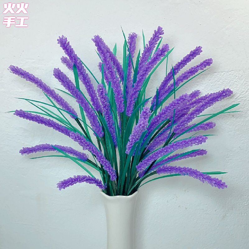 Fire-Fire Artisanal Straws Purple Lavender Emulation Flower Diy Material Bags Fake Flowers Making Raw Material Tools Suit All 