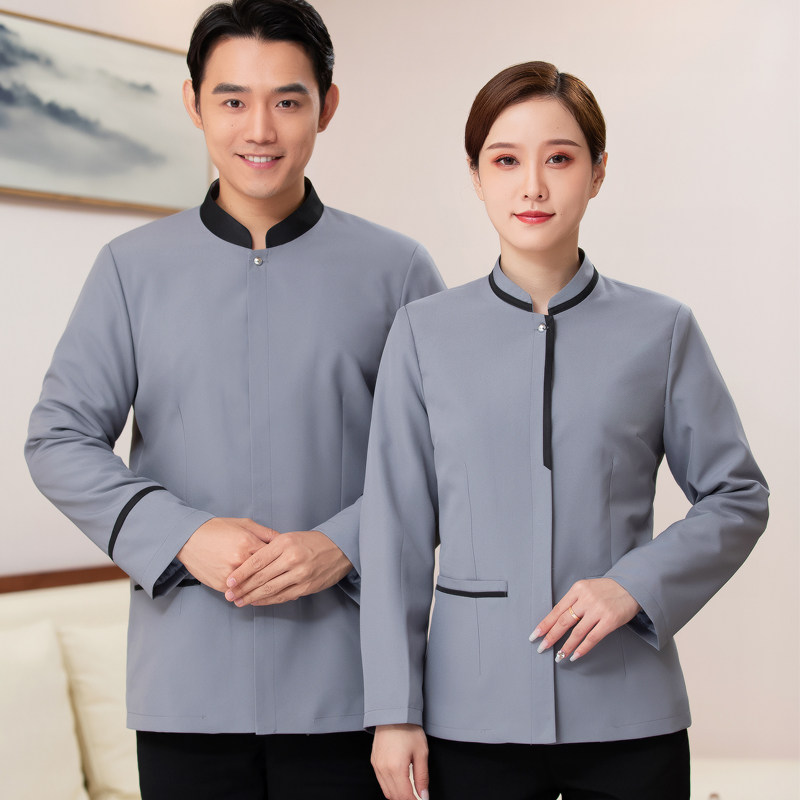 Keeper Work Wear Long Sleeve Autumn Winter Thicken Plus Cotton Property Community Ringer Cleaners Auntie Cleaners