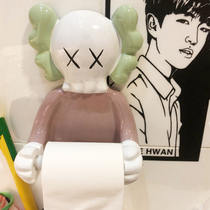 Creative doll roll paper holder punch-free toilet paper towel box wall-mounted kitchen toilet paper towel holder cartoon cute